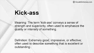 Kick-ass Meaning