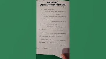 BSc (Hons.) Chemistry English Question Paper 2022 #mdu #2022 #questionpaper #english #bsc1stsemester