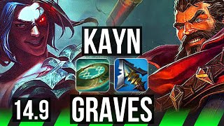 KAYN vs GRAVES (JGL) | 69% winrate, 6 solo kills, Dominating | BR Master | 14.9