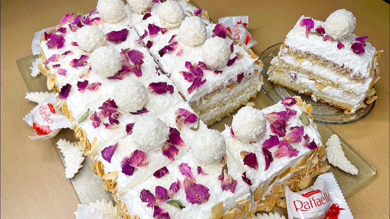 How to make the best Rafaello cake in 20 mins | Quick and delicious 🥥 🍰 ...