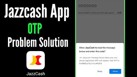 How to Fix jazzcash app otp problem / jazzcash otp sms problem