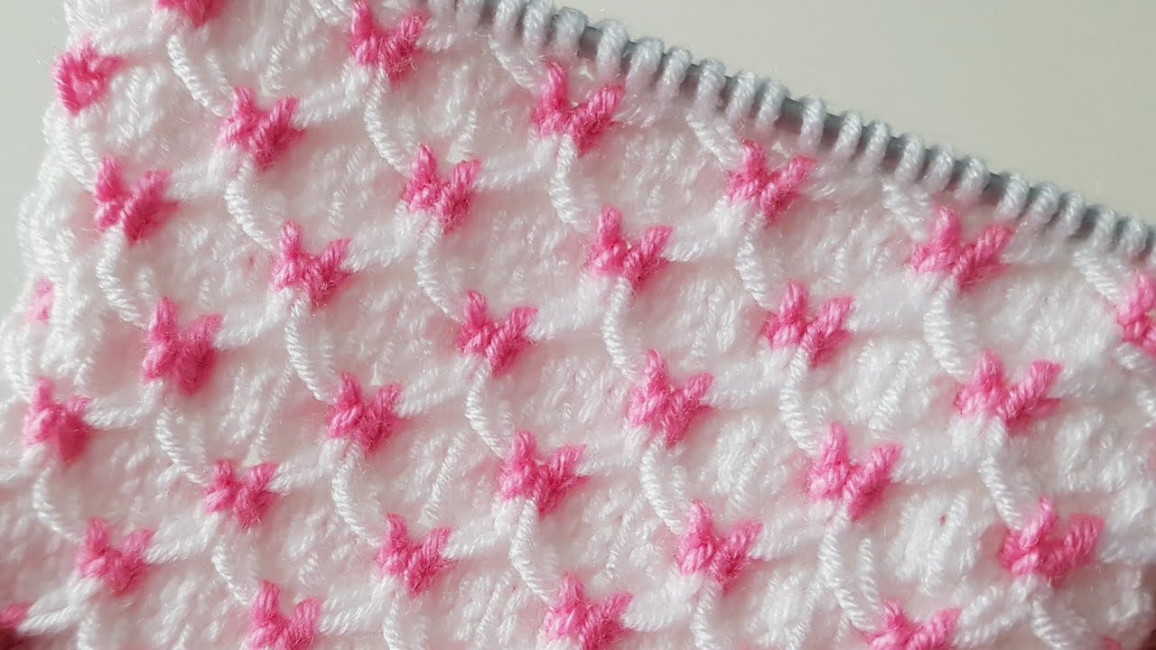 Çok güzel iki şiş kurdela örgü modeli 🎀gorgeous knitting pattern