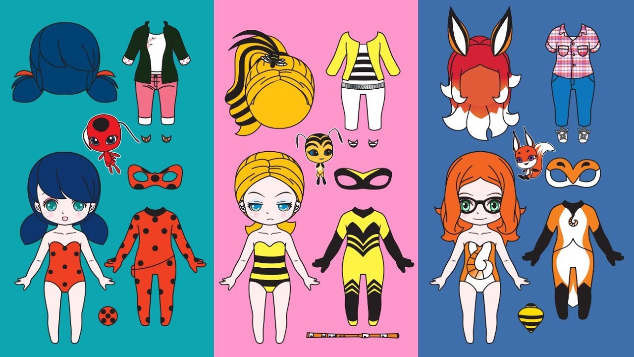 Miraculous Paper Dolls Printable