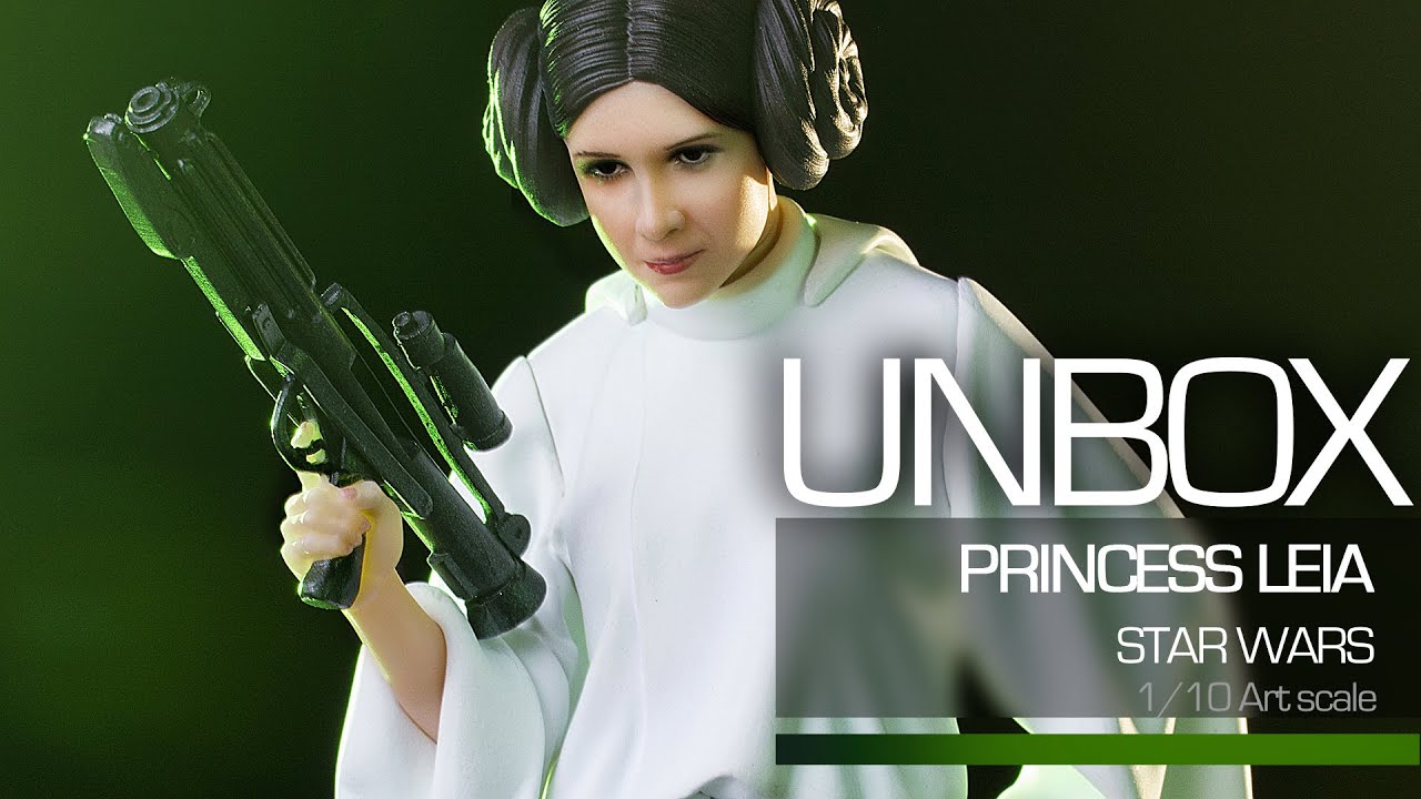 unboxing star wars princess leia 1 10 art scale iron studios youtube
