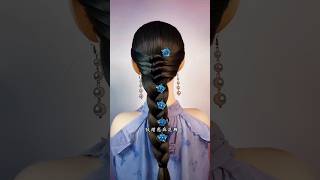 Most Elegant Long Hair Style 👑🌸 #longhairstyle #eleganthairstyle #hairgoals #viralreels #beauty