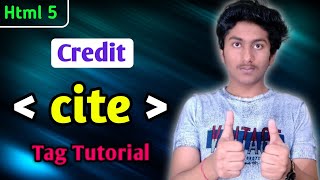 Cite Tag In HTML 5 Tutorial In Hindi | What is cite tag  In Html