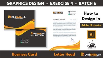 How to design a Business Card and Letter Head in Adobe Illustrator | Digiskills | GTECH TV