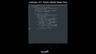 Leetcode 417. Pacific Atlantic Water Flow in Python | Python Leetcode | Python Coding Tutorial