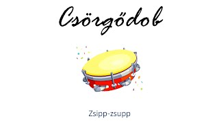 Hangszer ovi - Zsipp-zsupp (csörgődob) / Hungarian children song (cat, cow, dog, animal)
