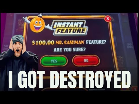 I GOT DESTROYED BUYING $100 BONUSES ON CASHMAN SLOT MACHINE