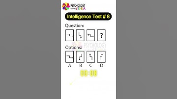 Intelligence test # 8 | Non verbal Intelligence Test | Psychology with Sidra|
