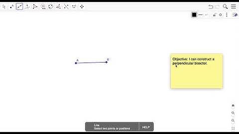 Construction  - Geogebra -  Perpendicular Bisector