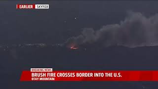 Brush Fire Crosses US-Mexico Border