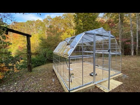 Diy A Greenhouse Assemble A Costco Greenhouse In 5 Days From Building Foundation To Finish Youtube