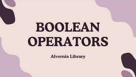 Boolean Search Operators