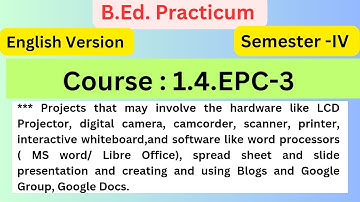 Projects that may involve the hardware like LCD Projector, digital camera, camcorder, scanner, EPC3