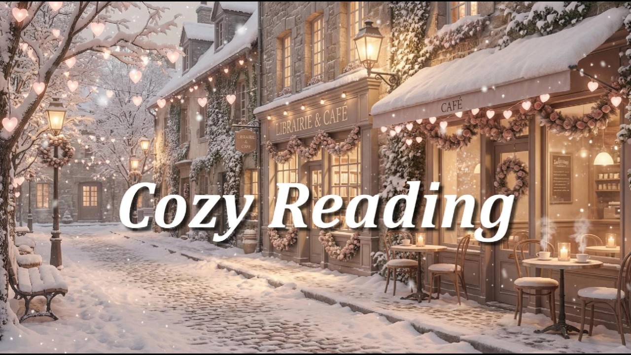 Library Books, Soft Snow Ambience for Reading 📚