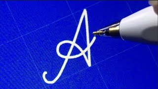 How to write English cursive writing A to Z with iPad | Uppercase | Capital letters A to Z