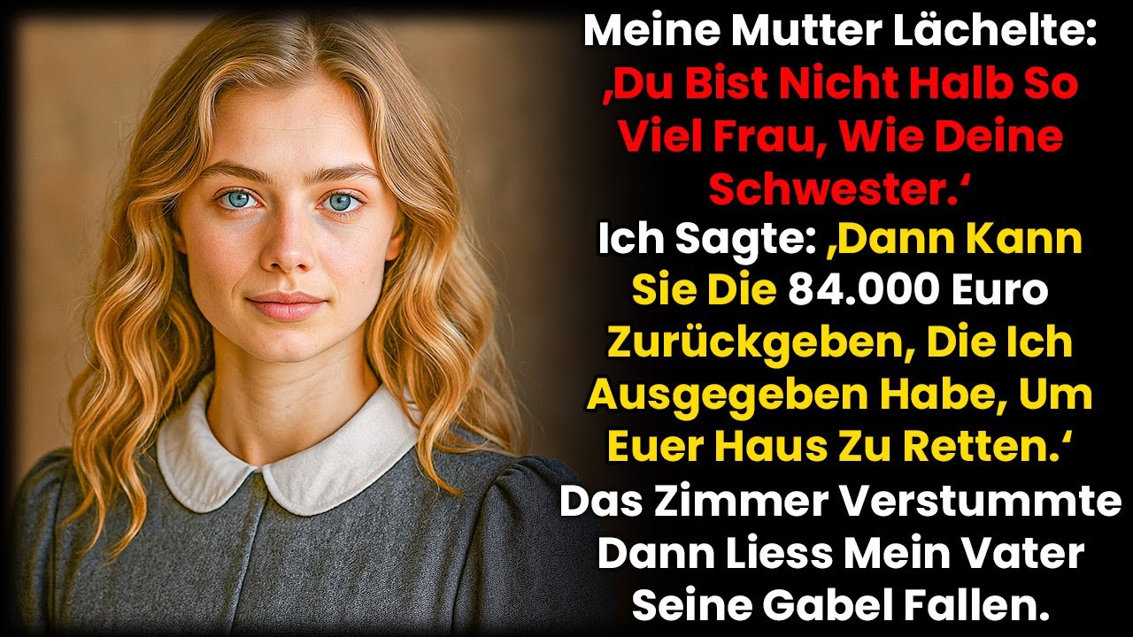 Meine Eltern nannten mich nur ‚halbe Frau‘ bis ich beim Abendessen mein 84.000€-Geheimnis offenbarte