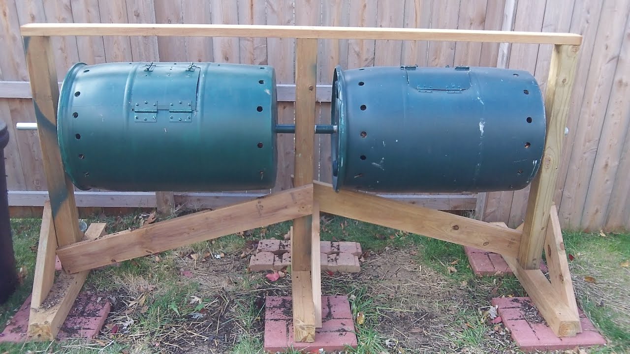 compost tumbler bin Home: Composter Barrel  #21 Upgrade the Double YouTube Around