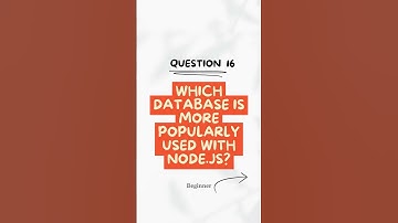 Which Database Is More Popularly Used with Node.js? #shorts #ytshorts #codewithchitra