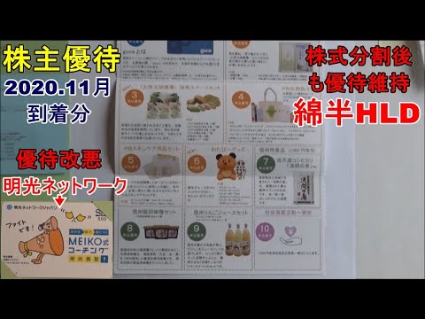 【株主優待】優待縮小【明光ネットワーク】と現状優秀【綿半HD】