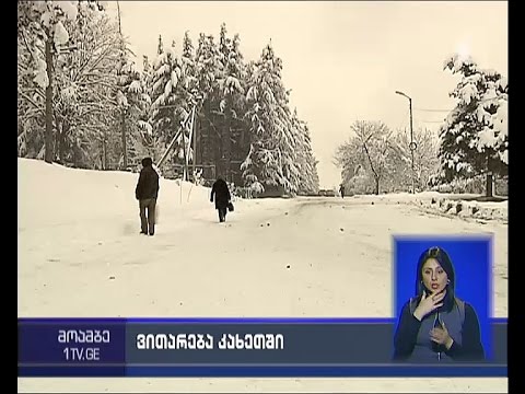 კახეთში თოვლის საფარმა 40 სანტიმეტრს გადააჭარბა