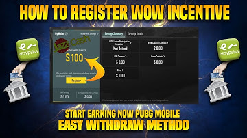 HOW TO APPLY FOR WOW INCENTIVE PUBG MOBILE | COMPLETE WOW INCENTIVE SIGN UP PROCESS | WOW WITHDRAW
