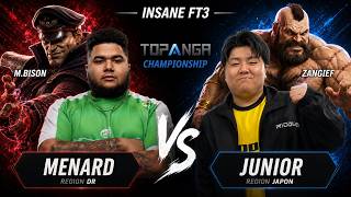 🔥 INTENSE MATCH ▰ MENARD (M.bison) vs JUNIOR (Zangief) ▰ TOPANGA Championship–Street Fighter 6 🔥