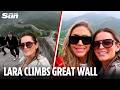 Lara Trump takes selfies as she scales Great Wall of China