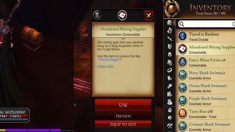 how to get a title Infernal Digger dropped by Hidden Supply in forge of forlon @AQ3D