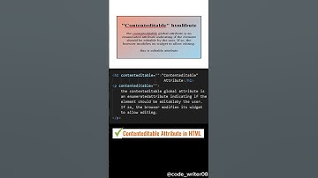 Create HTML Elements Editable Using Contenteditable Attribute in HTML #shorts #html #css  #trending