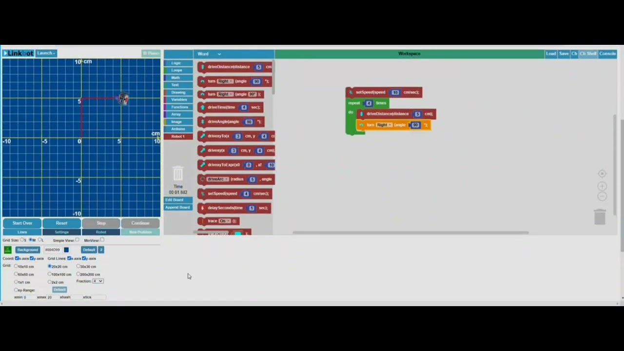 RoboBlocky畫正方形（加速） - YouTube