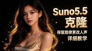 Suno5.5克隆功能详细教学｜保留原曲旋律更换人声全流程演示