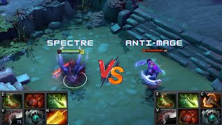 Dota 2 | Spectre vs Anti Mage lvl 30 | Full Items