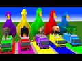 Long Slide Game with Cow Elephant Gorilla Hippopotamus Tiger 3d Animal Game Funny 3d Animals