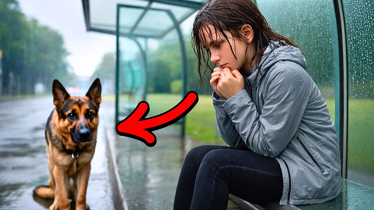 Ignorowana dziewczynka płakała przystanku autobusowym—owczarek niemiecki na zawsze odmienił jej los