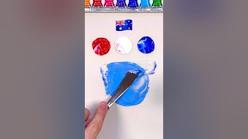 What color do mixed flags make?? #paintmixing #colormixing #satisfyingart #asmart