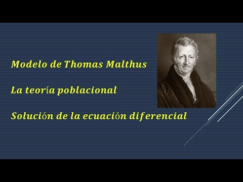 Aplicaciones ecuaciones diferenciales - Modelo de Malthus - YouTube