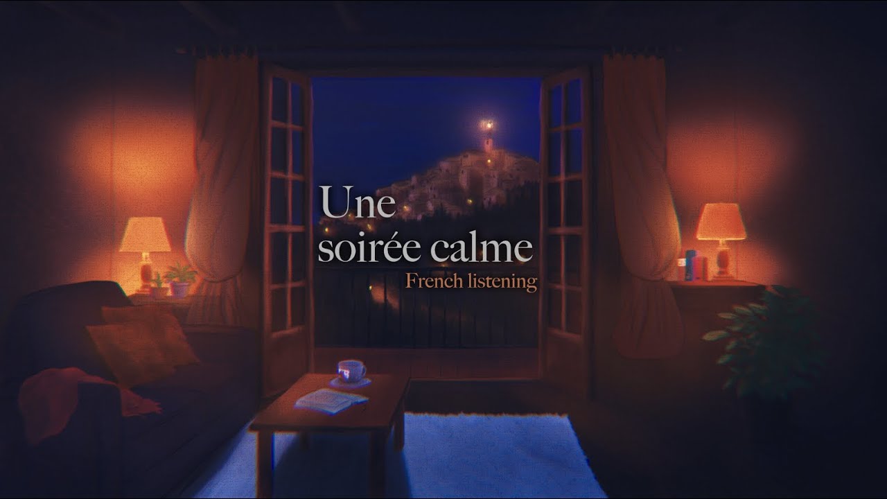 French ASMR 🌙 Une soirée calme | Écoute douce en français (A2)