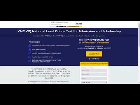 How to Attend  VMC VIQ Online Test?