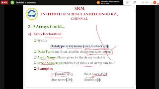 C Arrays 7 Nov