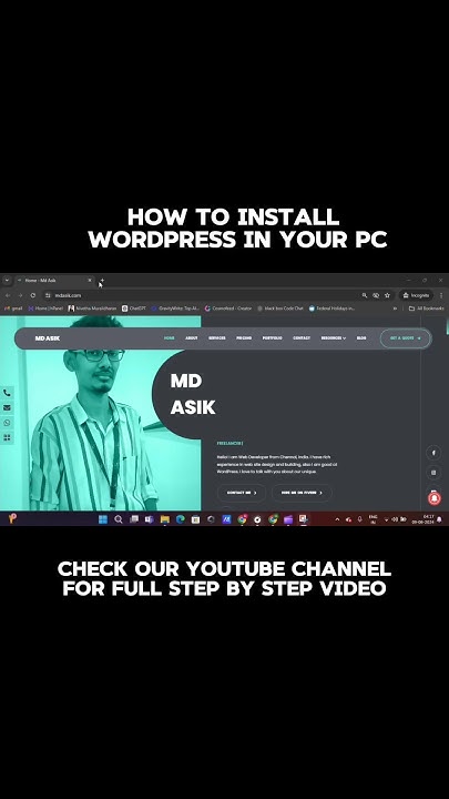 Install WordPress on localhost| Xampp #shorts #wordpress - YouTube image.