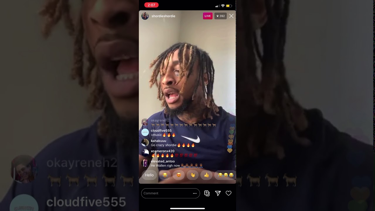 Shordie Shordie - You da reason (Instagram live)