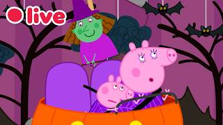 🔴 LIVE: Peppa Pig at HALLOWEEN! 👻 Peppa & Baby Evie’s Spookiest Adventures 🎃 | FULL Episodes | 4K