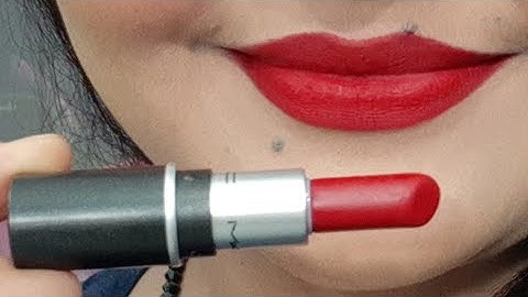 Mac ruby woo retro matte lipstick review and demo | mini mac rubywoo lipstick| bridal redlipstick |