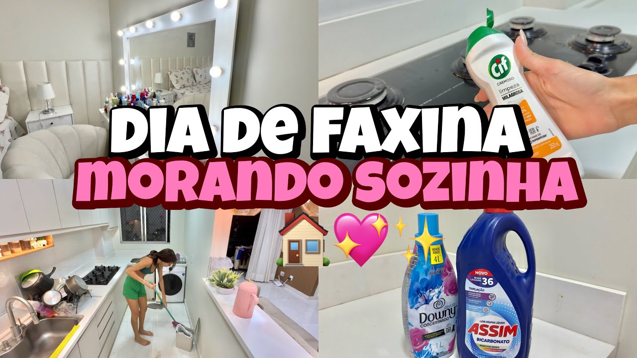 VLOGÃO: DIA DE FAXINA| morando sozinha aos 20🏠💖✨