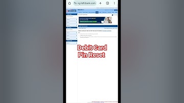 How to HDFC debit card pin reset #hdfc #pin #debit @KambojTechnical