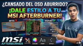 COMO CAMBIAR METRICAS EN MSI AFTERBURNER🔥