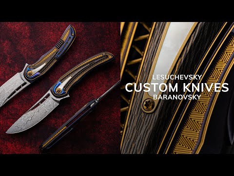 FOLDING KNIFE FOLDER AVIATOR BIFROST  DAMASTEEL LESBAR KNIVES